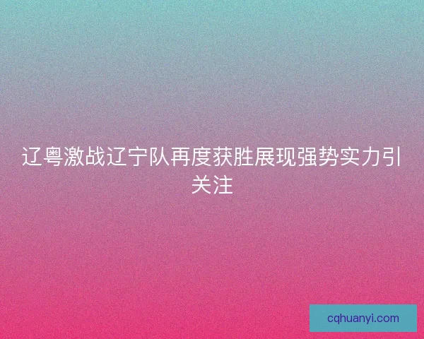 辽粤激战辽宁队再度获胜展现强势实力引关注