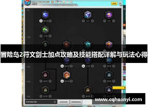 冒险岛2符文剑士加点攻略及技能搭配详解与玩法心得